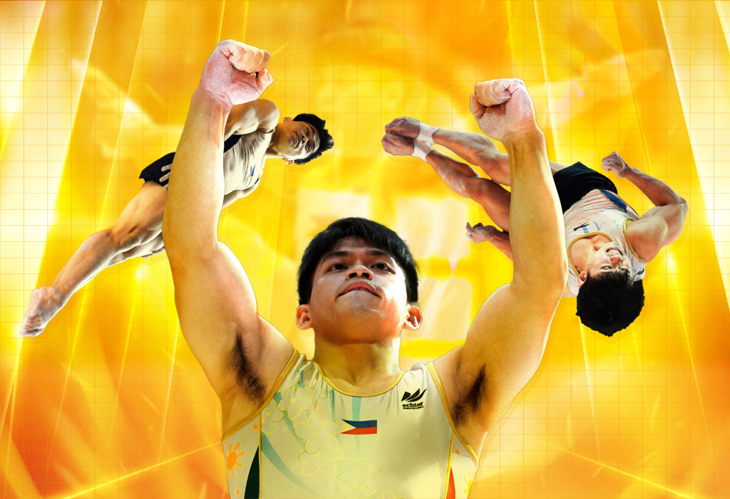 Carlos Yulo reclaims gold in vault at world championships