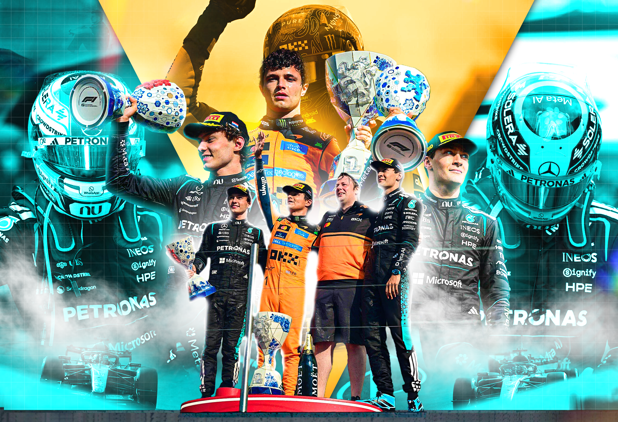 Norris takes Dutch GP win as Verstappen crashes out in dramatic Zandvoort finale