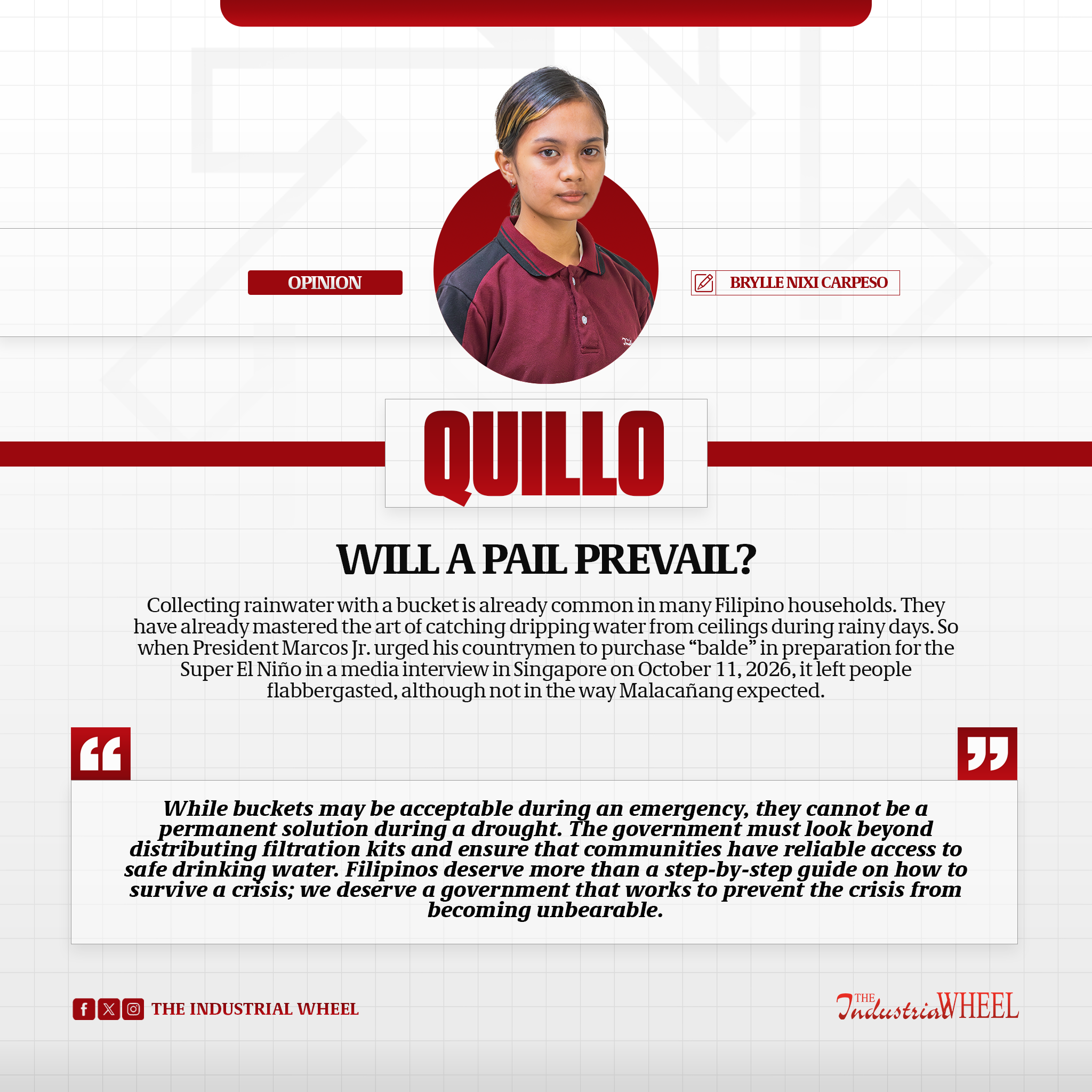 Will a Pail Prevail?